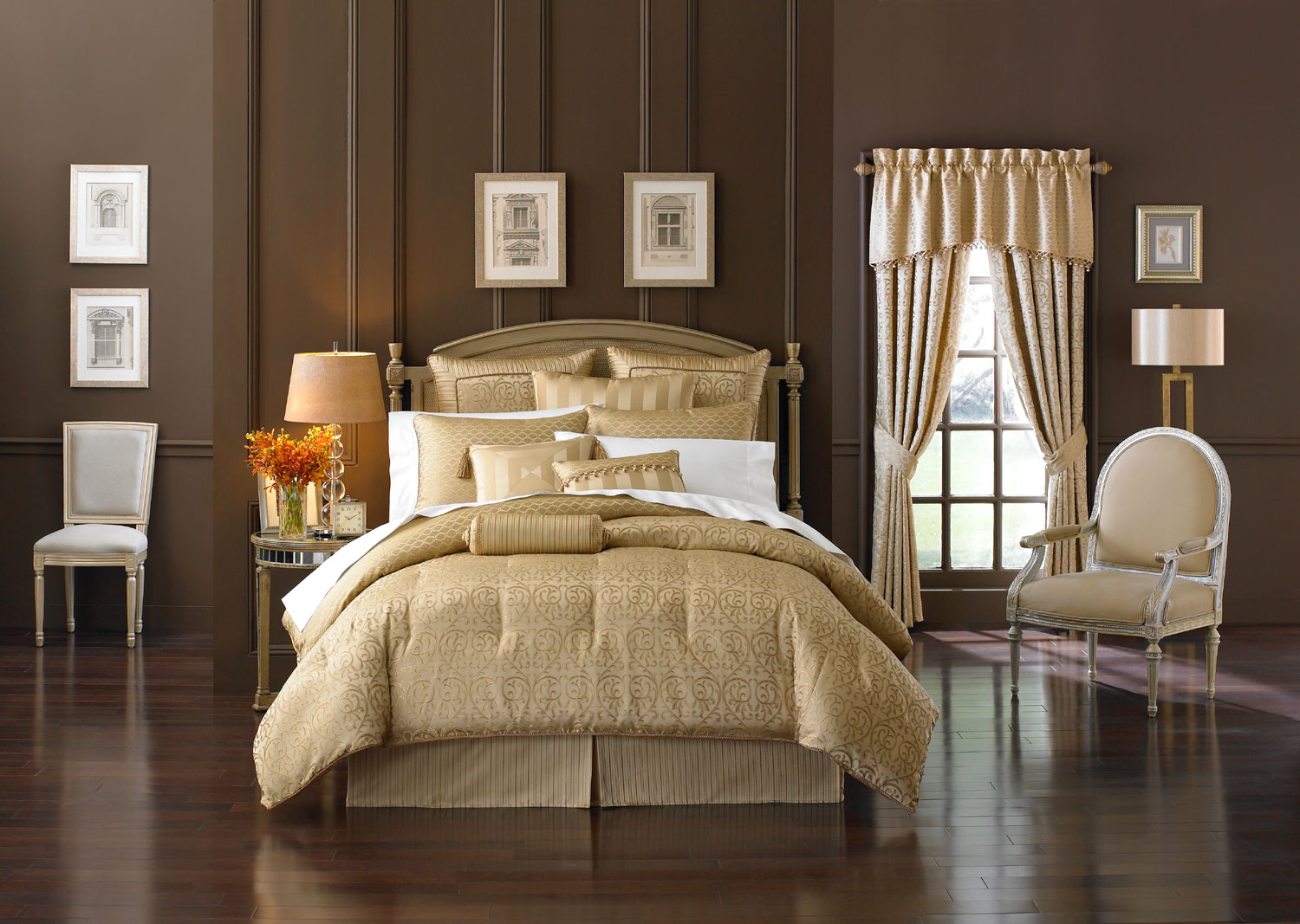 Anya Pale Gold by Waterford Luxury Bedding - BeddingSuperStore.com