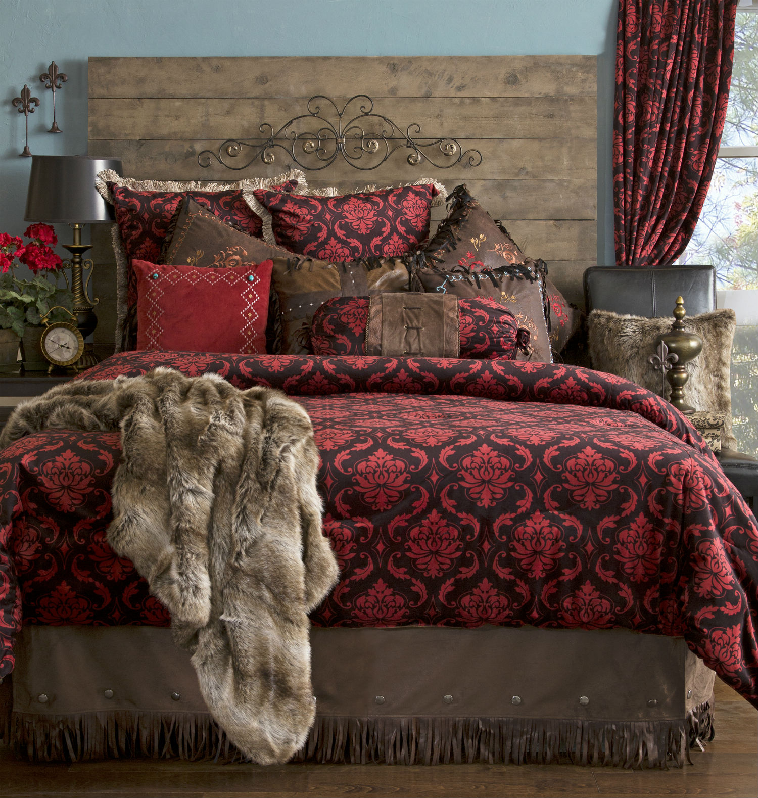 Red Damask by Carstens Lodge Bedding