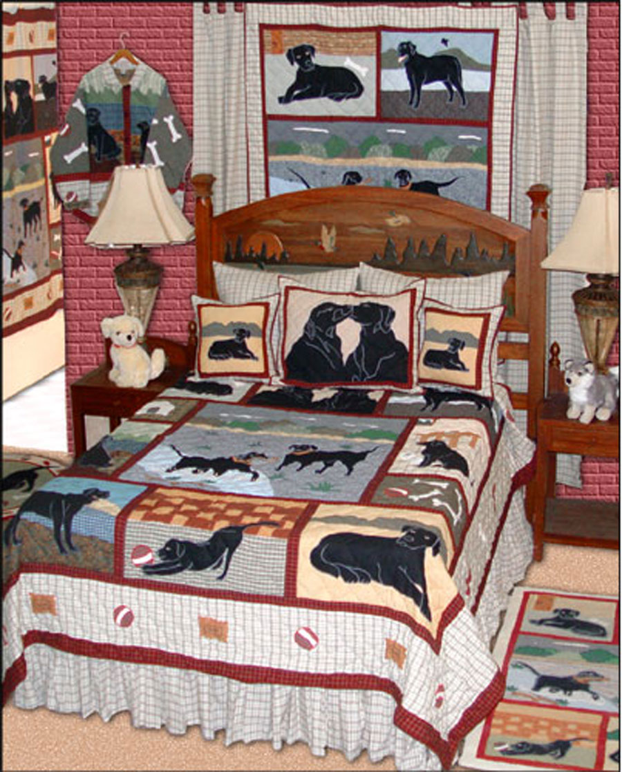 Queen Size Bedroom Sets >> Black Lab by Patchmagic Quilts - BeddingSuperStore.com Queen Size Bedroom Sets >> Black Lab by Patchmagic Quilts - BeddingSuperStore.com