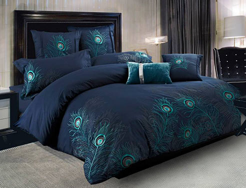 Peacock Feather Bedspread on Peacock Feather By Seasontex  New  At Bedding Super Store Com