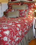 Ming Toile Collection - Available in Red & Saffron, Red & Black