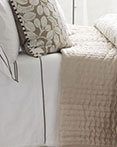 Chenevard Reversible Quilt Natural & Chalk by Designers Guild Bedding