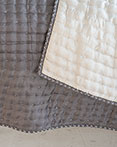 Chenevard Reversible Quilt Silver & Slate by Designers Guild Bedding