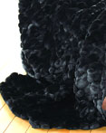 Bubbles Black Faux Fur Blankets by Wildcat *New*