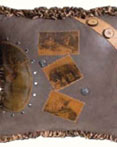 Azteca Brown Leather Pillow