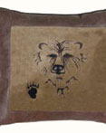 Azteca Bear Leather Pillow