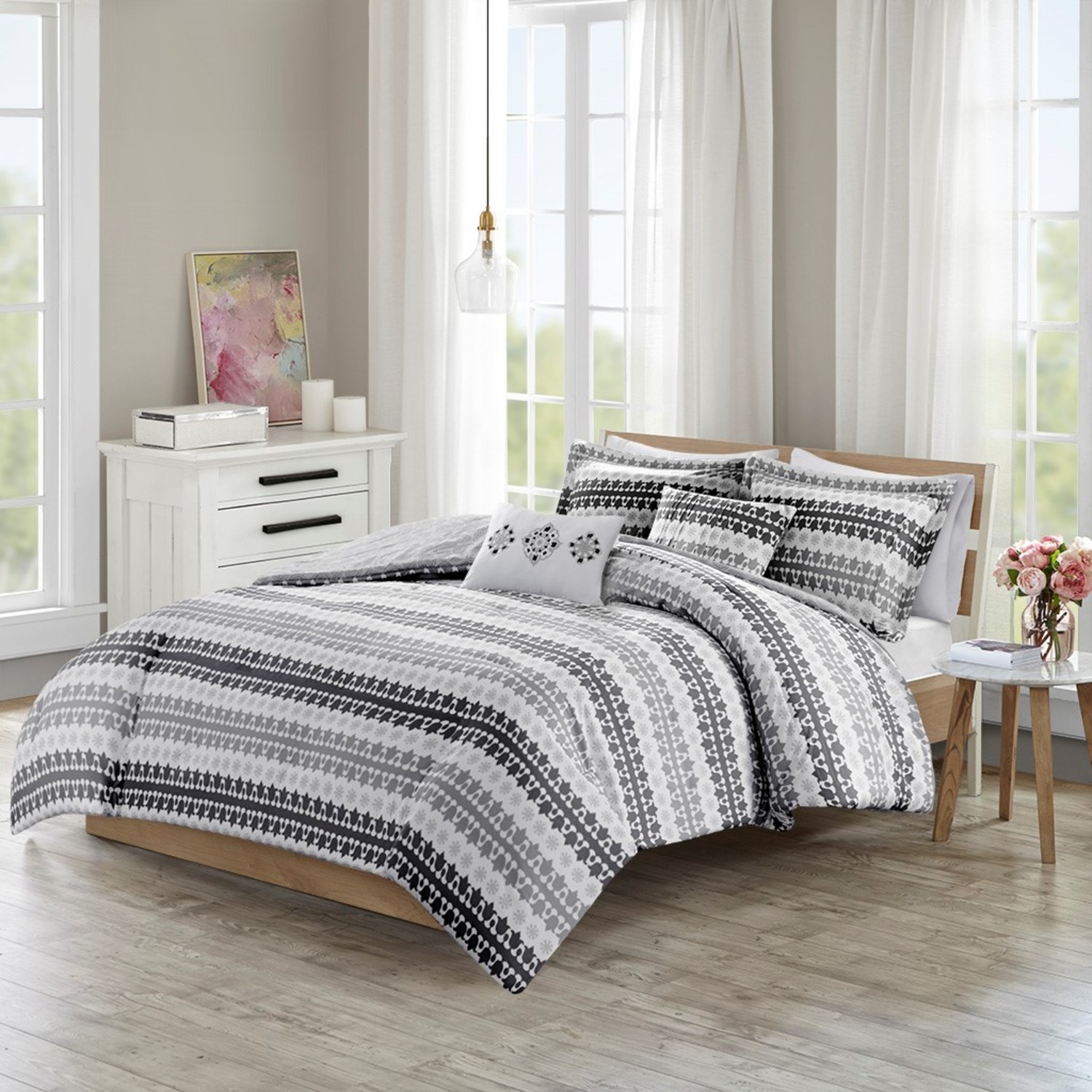 Neda Charcoal by FiveTen 510 Designs Bedding - BeddingSuperStore.com