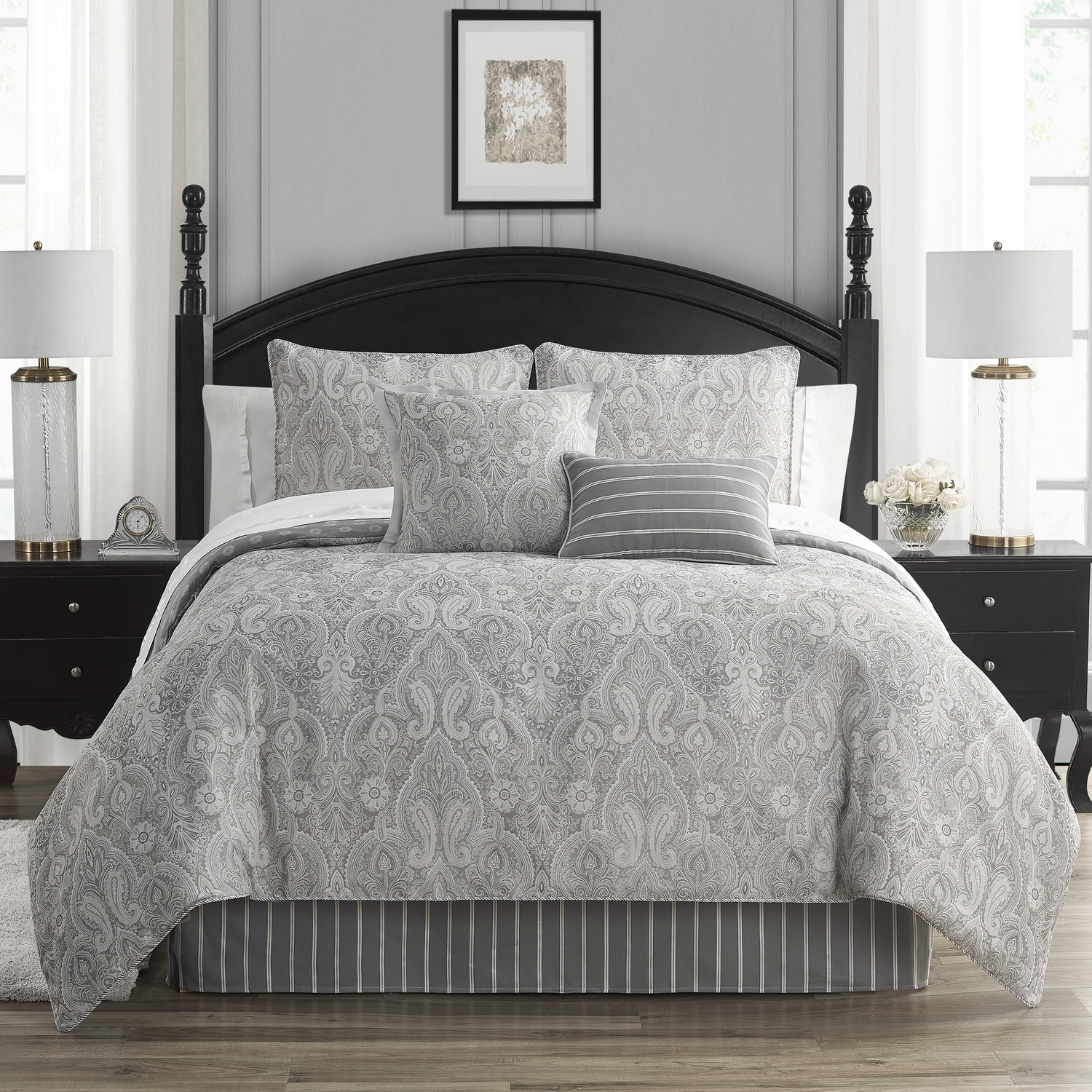 Catalina Grey by Waterford Luxury Bedding