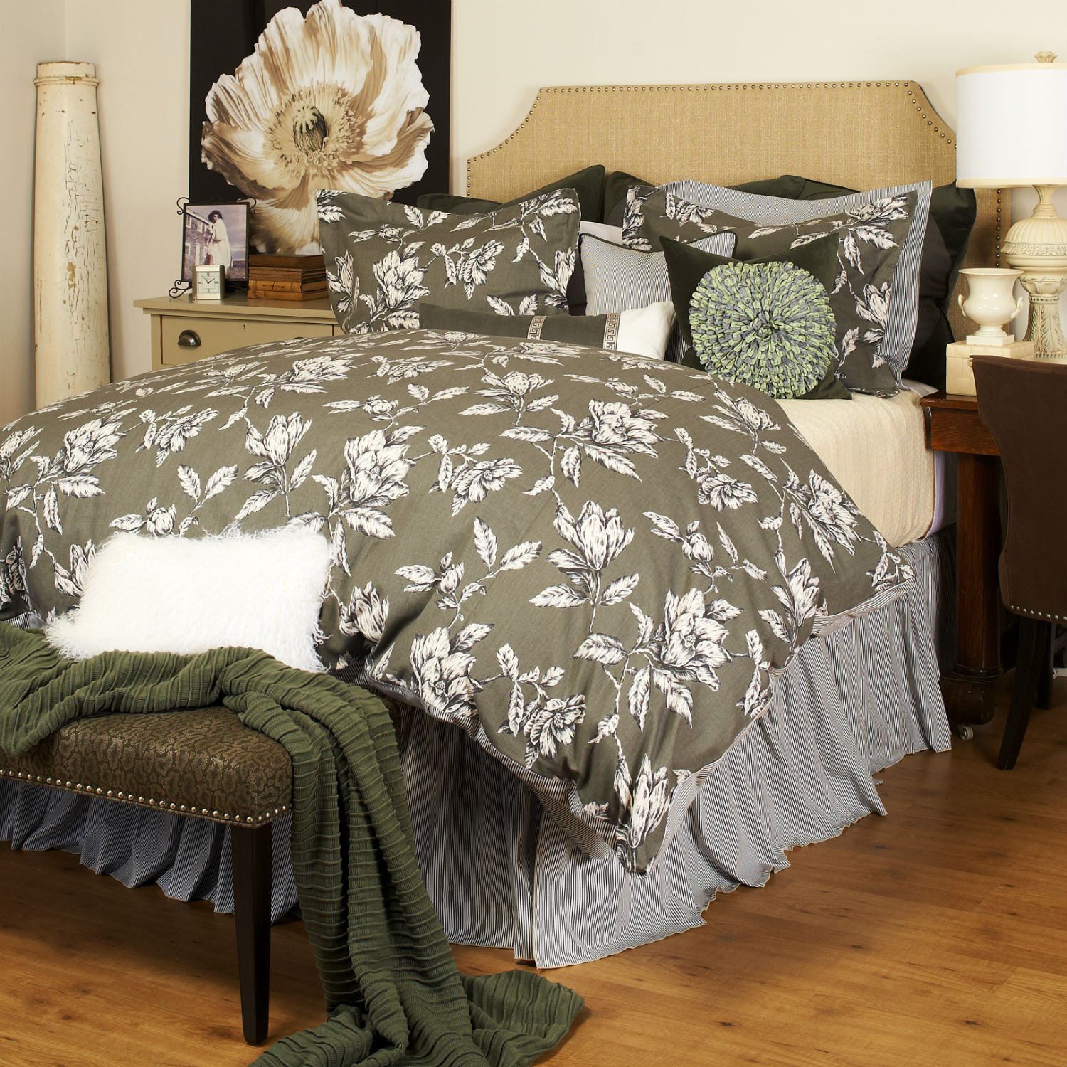 Black And White Pinstripe Comforter Libeco Home Antibes Ticking Charlotte Graphite By Daniel Stuart Bedding