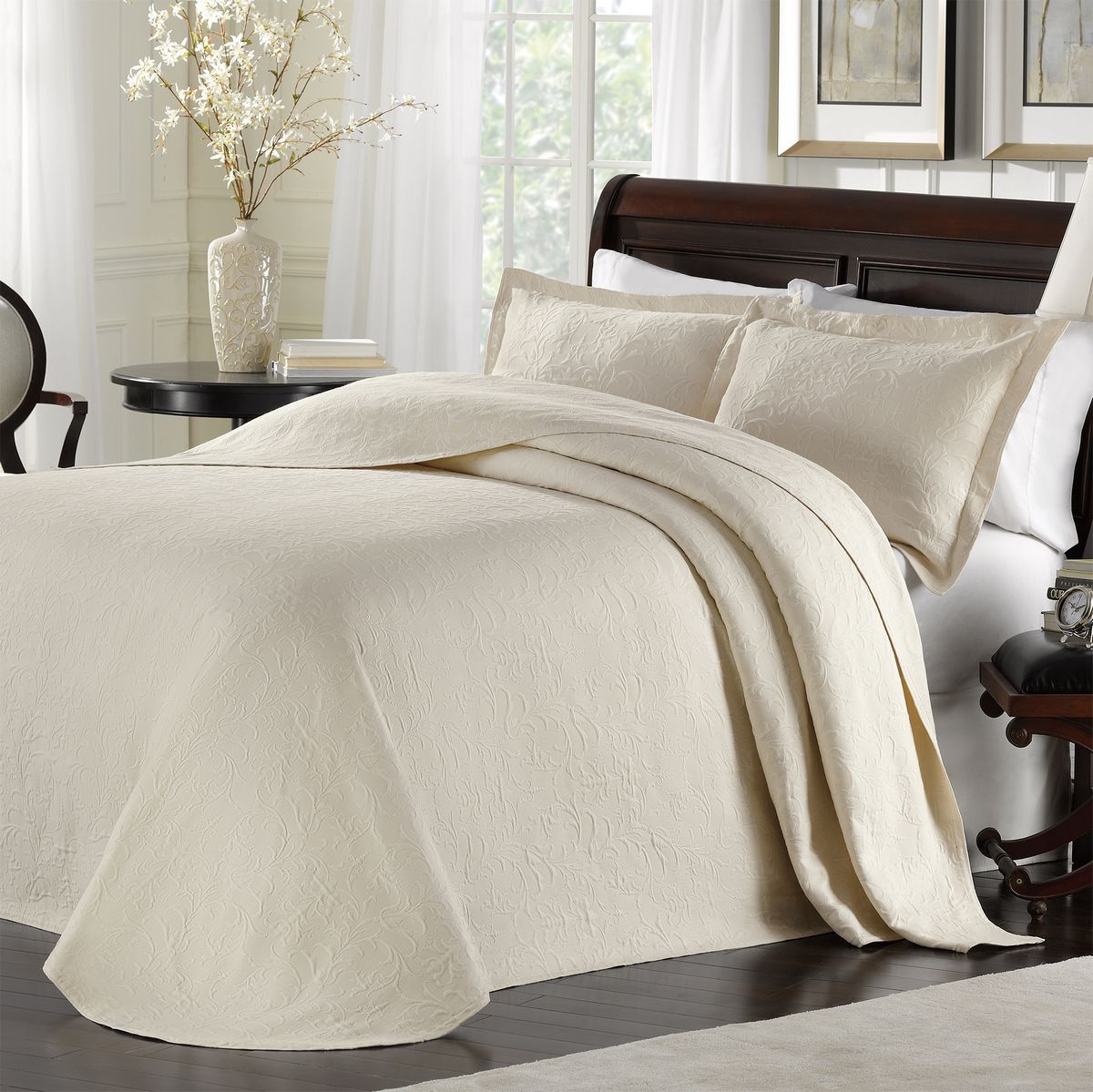Majestic Ivory Bedspread by Lamont Home