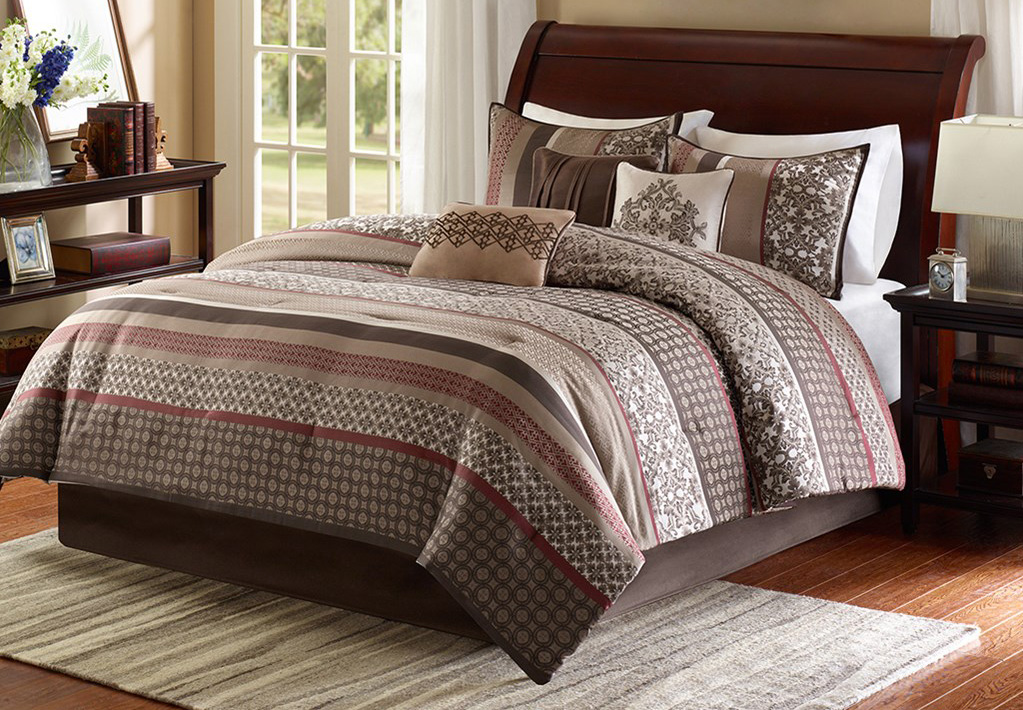 Princeton Red Comforter Set by Madison Park