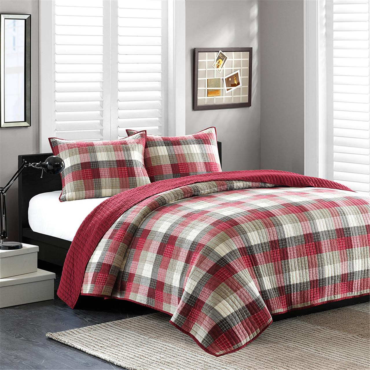 Maddox Red Coverlet by Ink & Ivy Bedding