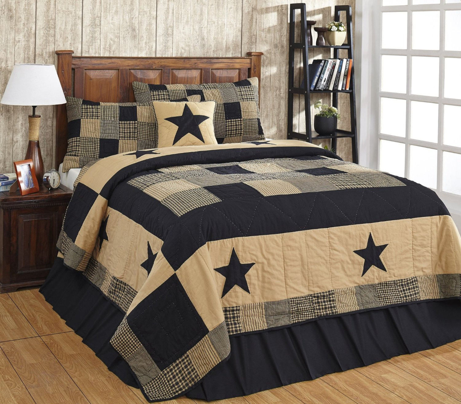 Jamestown Black & Tan by Olivias Heartland Quilts - BeddingSuperStore.com