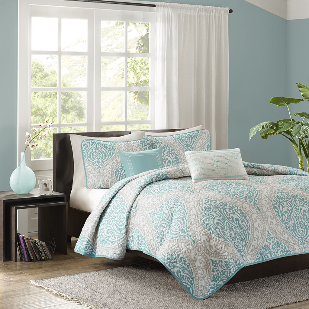Senna Aqua Comforter Set Full/Queen