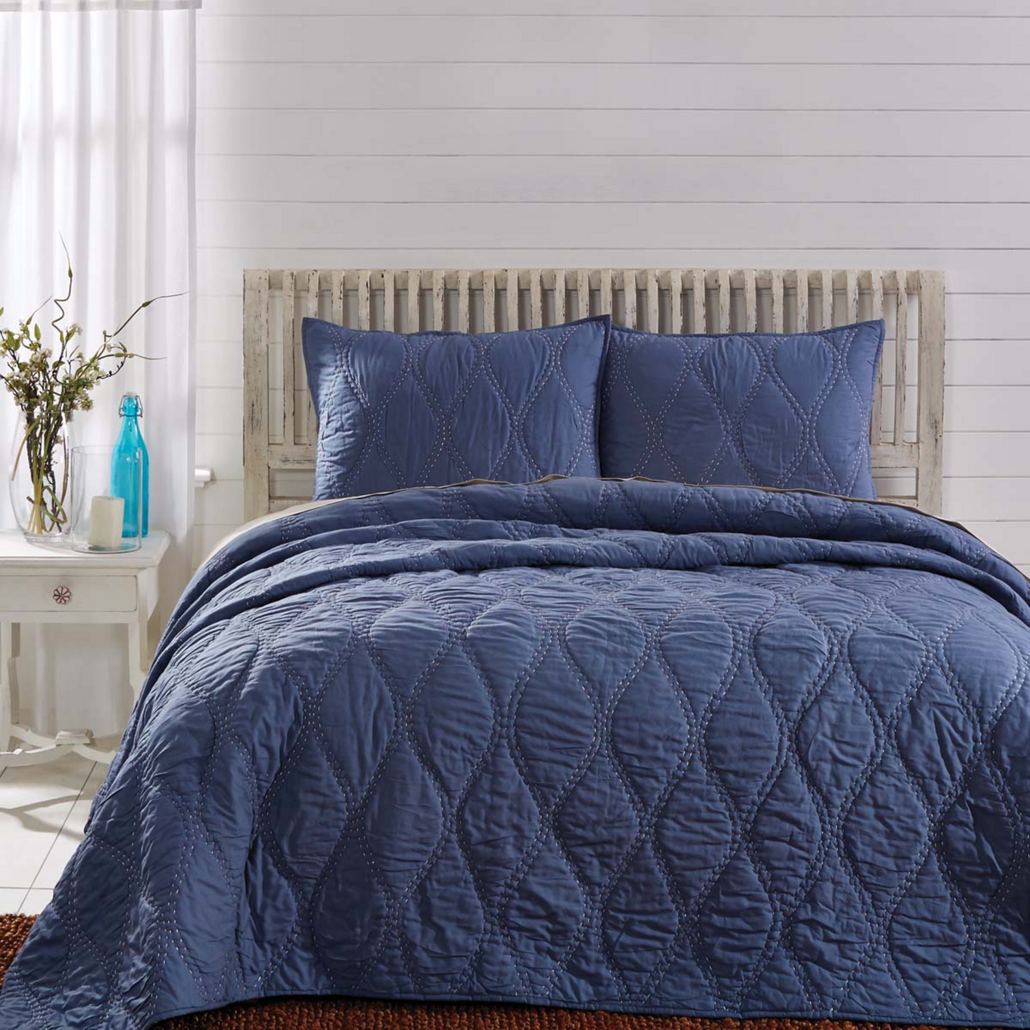 Harbour Navy by VHC Brands Quilts