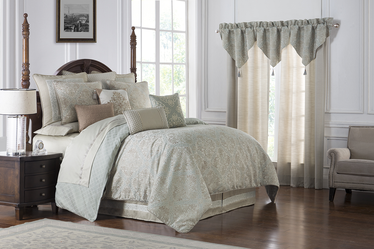 Pale Blue by Waterford Luxury Bedding