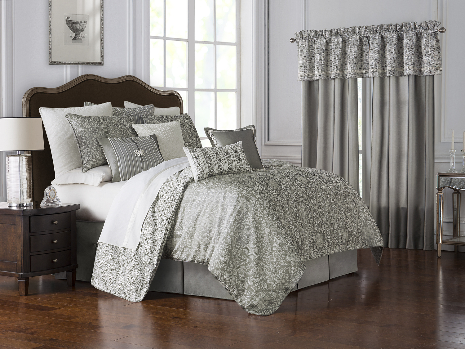 grey bedding