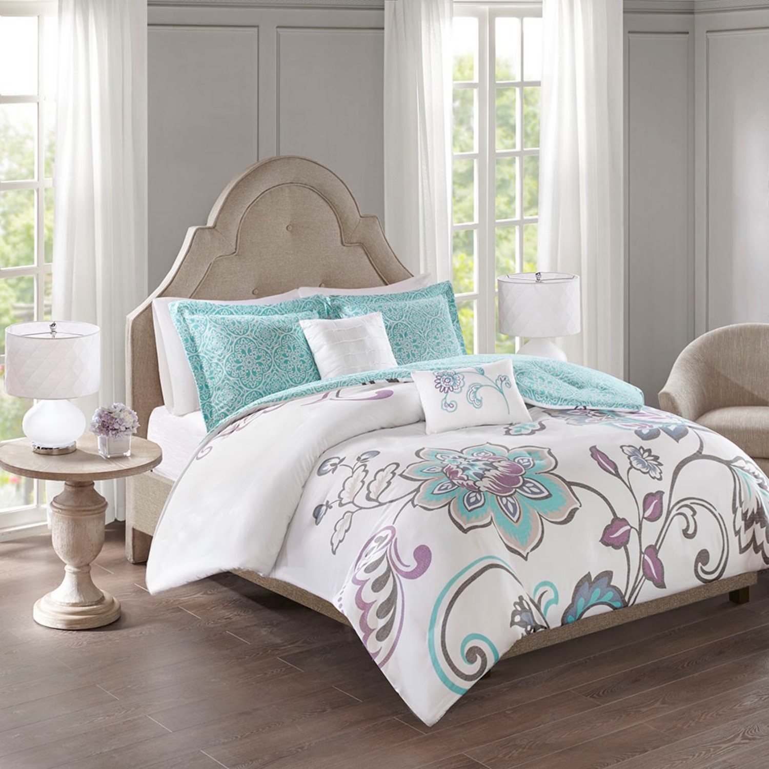Elizabeth Aqua by FiveTen 510 Designs Bedding