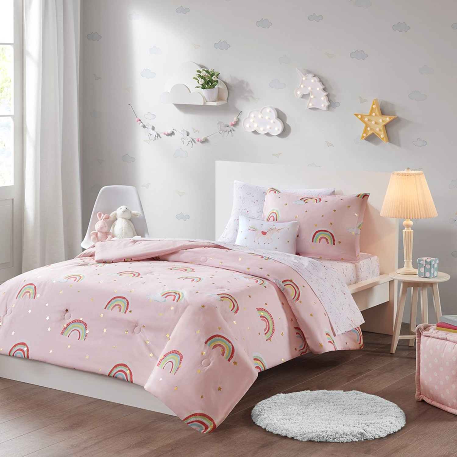 Alicia Rainbow Comforter and Sheet Set Full Double BeddingSuperStore