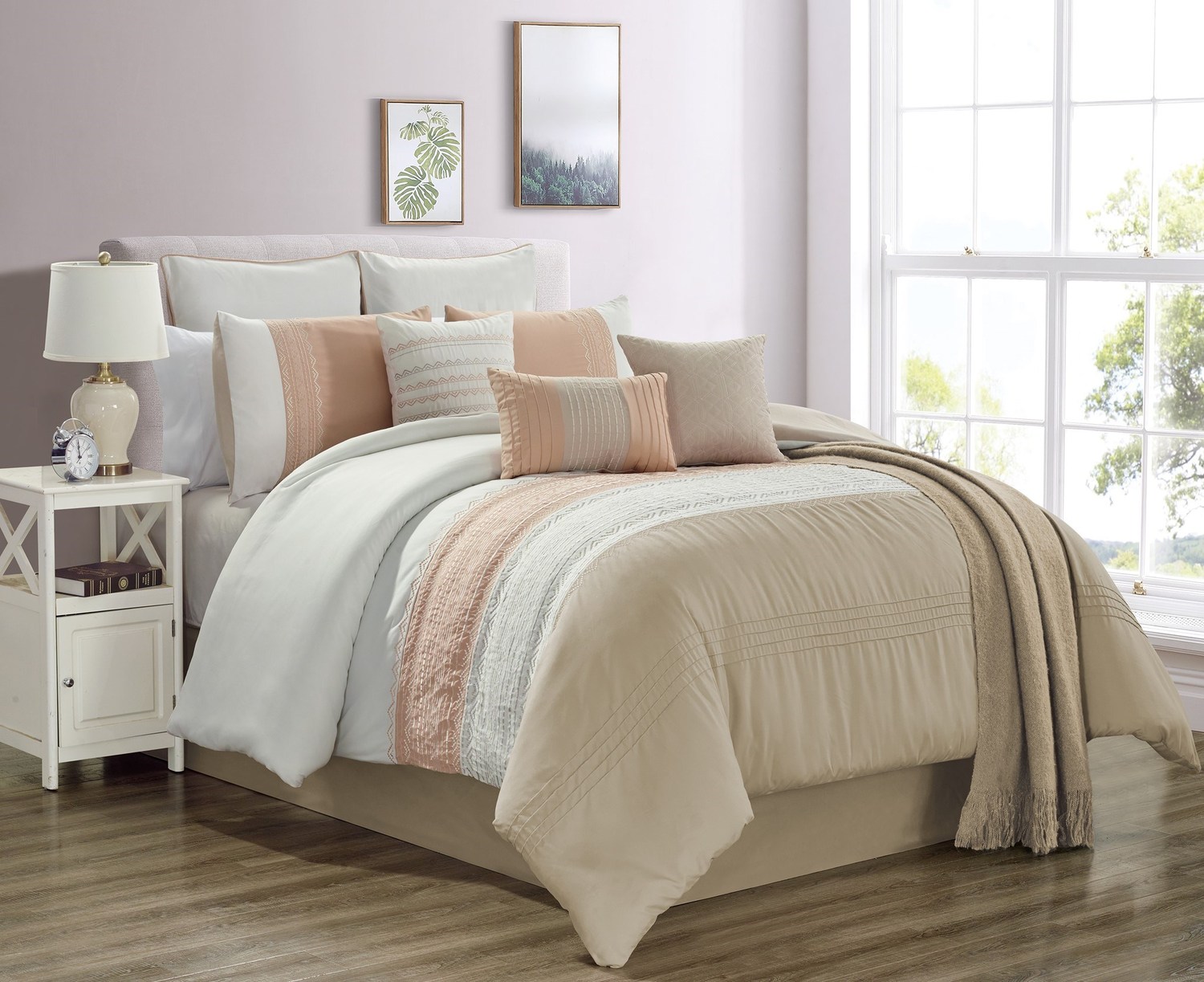 Latest Coral And Beige Bedroom 