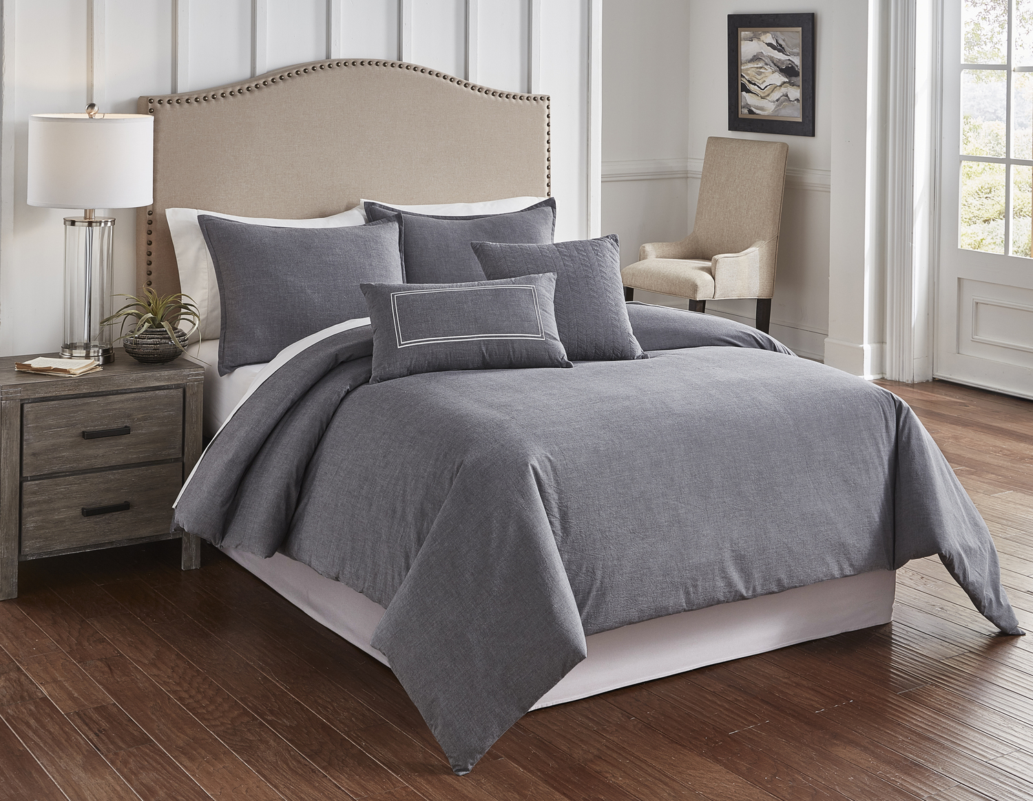 Crosswoven Charcoal by Riverbrook Home Bedding