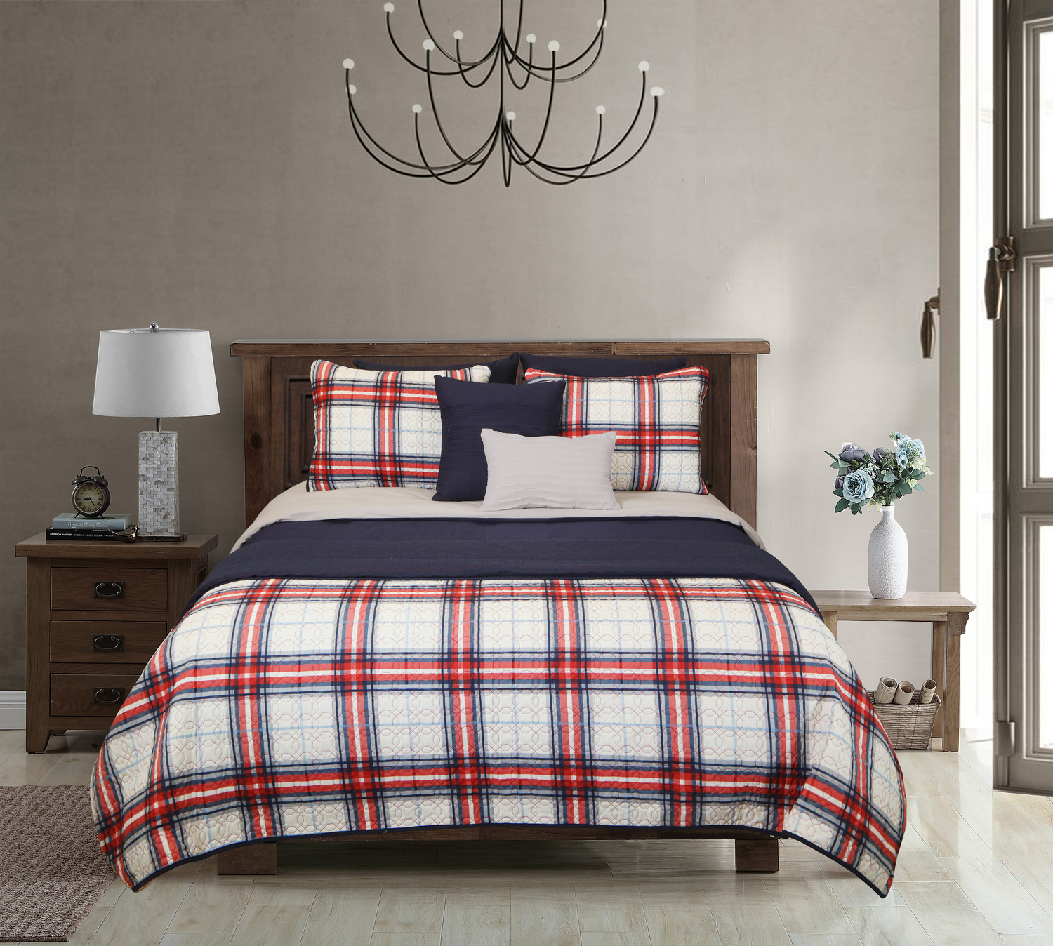 Red Plaid by Riverbrook Home Bedding - BeddingSuperStore.com