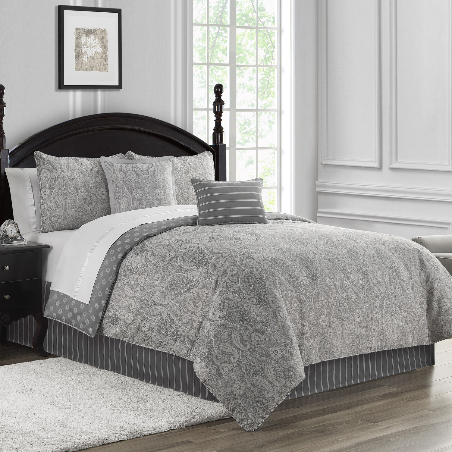 Catalina Grey by Waterford Luxury Bedding