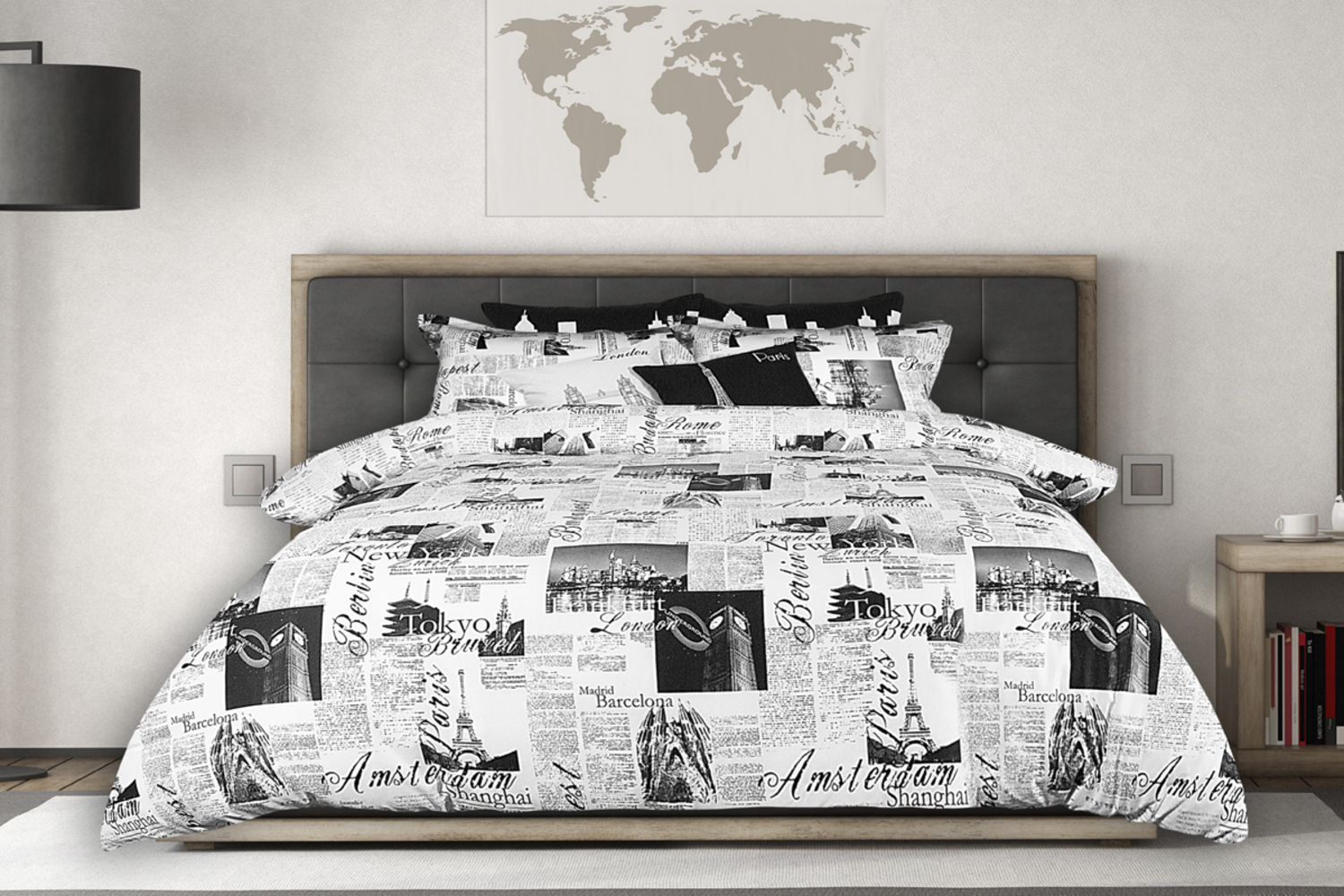 Huis PARIS Complete Duvet Cover Set 1 Duvet Cover 2 Pillow Covers Dekbedden...