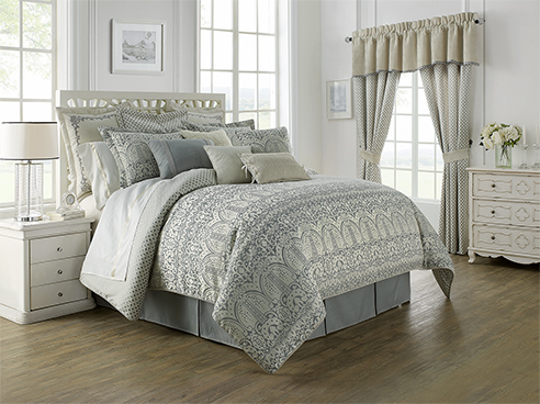 Allure Slate Grey by Waterford Luxury Bedding