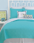 Santorini Coverlet Turquoise by Trina Turk Bedding