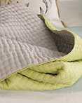 Chenevard Reversible Quilt Silver & Willow by Designers Guild Bedding