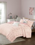 Raina Blush Coverlet by Intelligent Design