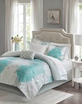 Maible Aqua Comforter and Sheet Set by Madison Park