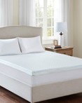 All Seasons 3 Inch Cooling to Warming Reversible Memory Foam Mattress Topper by Sleep Philosophy
