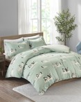 Aqua Penguins Cozy Flannel by True North