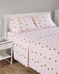 Pink Llamas Cozy Soft Flannel Sheet Set by Intelligent Design