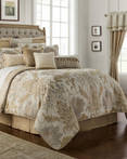 Ansonia Ivory and Gold by Waterford Luxury Bedding