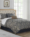 Bastia Navy by Waterford Luxury Bedding